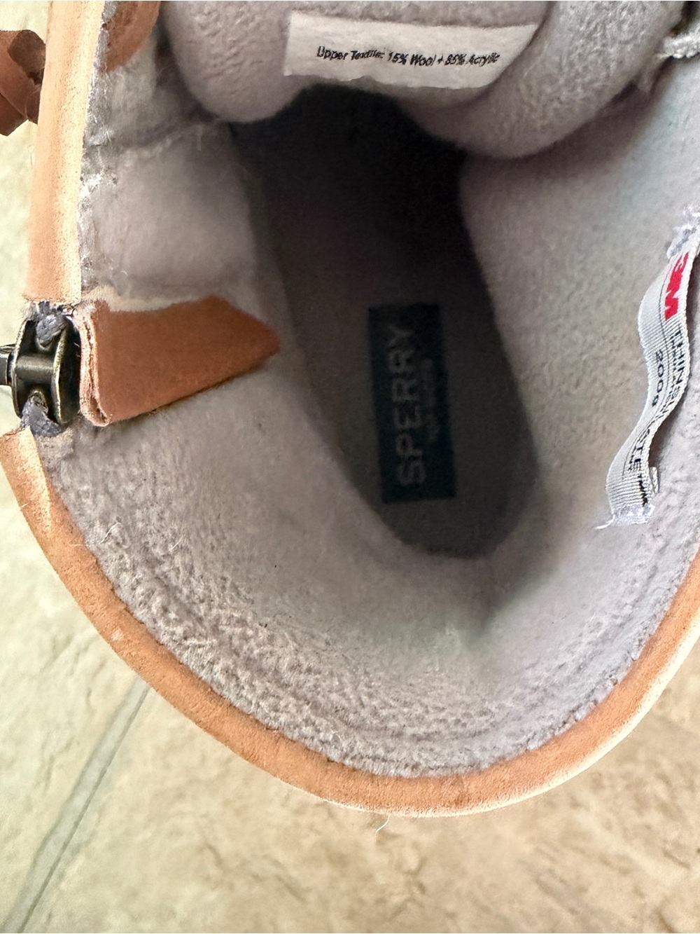 Sperry Saltwater Duck Boots Gray Wool 200g Thinsulate Insulated Women’s 8.5 - Picture 10 of 12